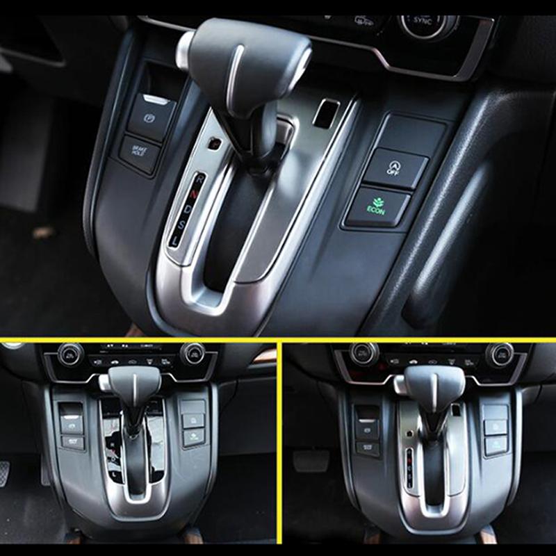 

Нержавеющая сталь для Honda CR-V CRV 2017, аксессуары, внутренняя ручка переключения передач автомобиля, рычаг переключения передач, рамка, крышка панели, отделка автомобиля