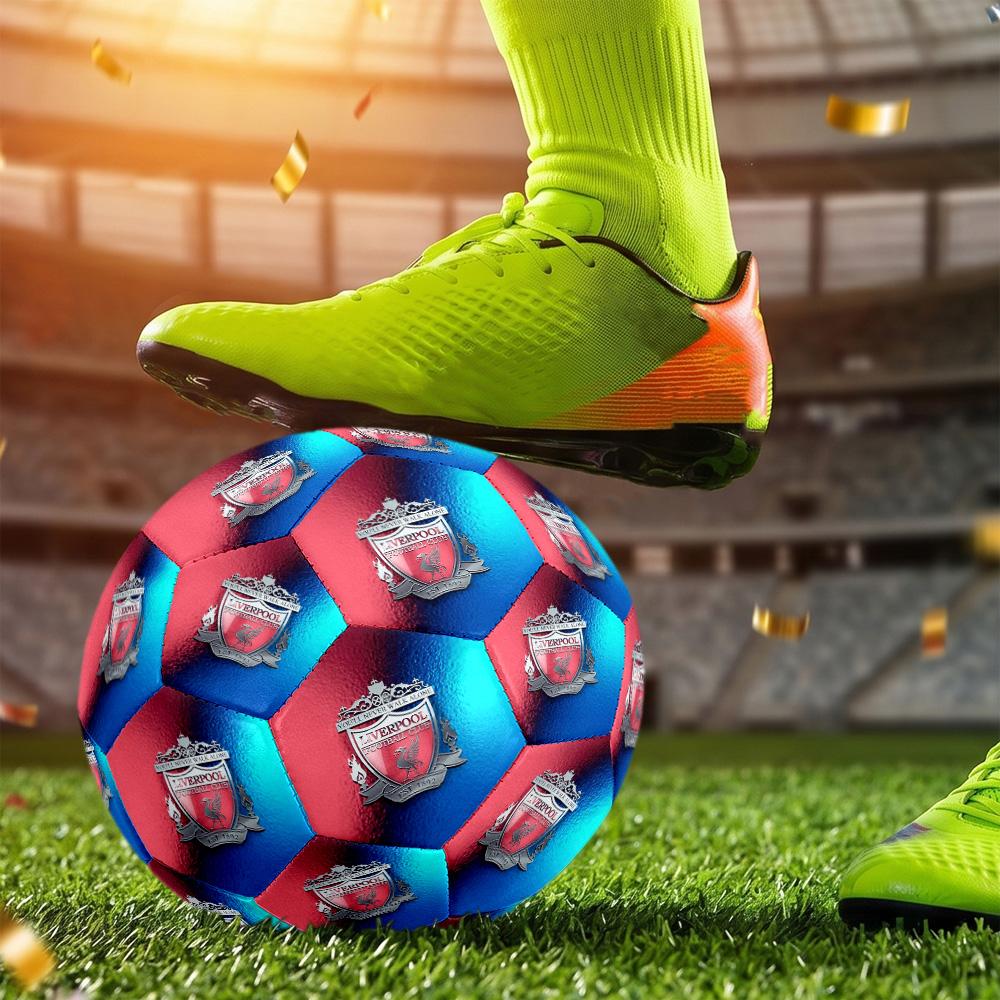 Liverpool Size 5 Soccer Ball Machine Sewn Indoor Outdoor Universal Football Perfect Commemorative Gift for Soccer Lovers