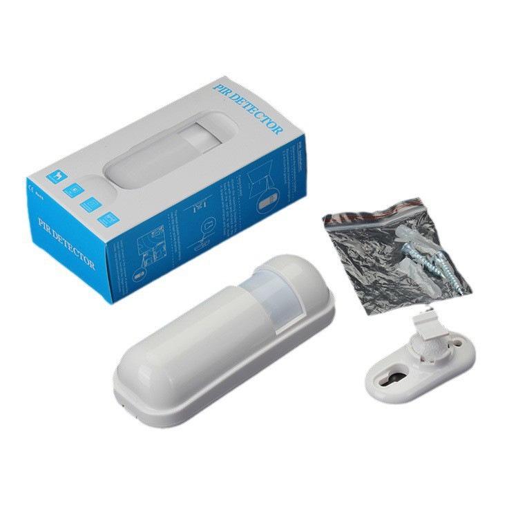 433MHz Wireless Infrared Detector with 1527 330K Oscillation Resistance Security Alarm bianco