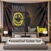 Custom Name Text Tapestry Nirvana Personalized Polyester Wall Tapestry For Bedroom And Room