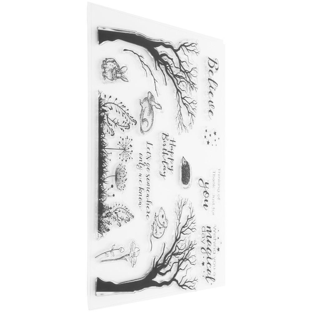 Transparent TPR Stamp Rectangle Silicone Stamp Paper Craft Transparent Stamp  Handcraft Lover
