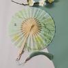 Portable Handheld Folding Round Fan: Ancient Style Dance Fan for Hanfu & Cheongsam Catwalk - Perfect for a Cool Summer