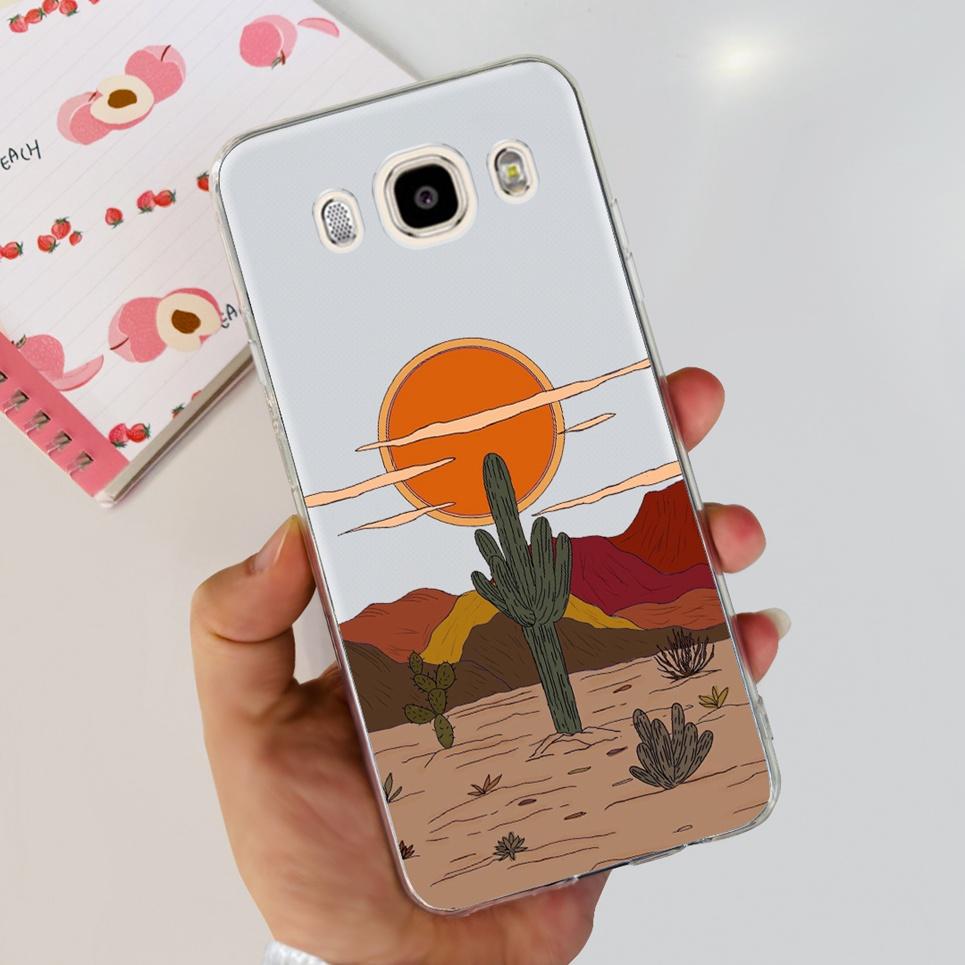 For Samsung Galaxy J5 2016 J7 2016 Phone Case Smiling Astronaut Painting Clear Housing On Samsung J7 2016 J 5 7 Galaxy Bumper