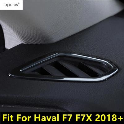 Cadre de Cache-Sortie d'Air de Climatisation pour Tableau de Bord de Voiture Haval F7 F7X 2018 - Accessoires Intérieurs en Acier Inoxydable