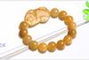 Natural Xinjiang Golden Silk Jade Pixiu Bracelet - Gobi Yellow Jade Protector