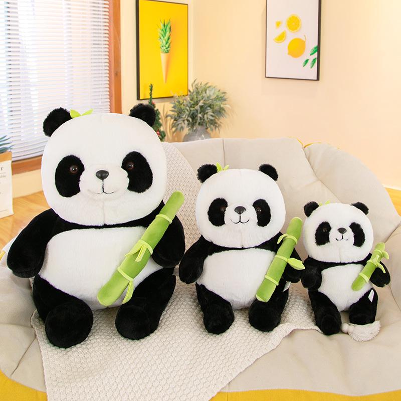 Bamboo Panda Plush Toy: Cute Floral Stuffed Animal Sleep Companion & Cloth Doll - Ideal Children's Birthday Gift for Girls