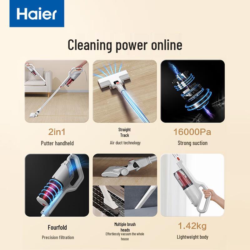 HAIER 2-in-1 Corded Handheld & Stick Vacuum