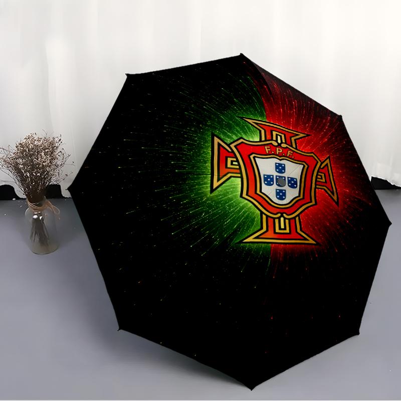 Printed Portugal Football team Folding Umbrella,Outdoor,Leisure,And Travel Umbrella,Durable Umbrella Fabric,Birthday And Holiday Gift