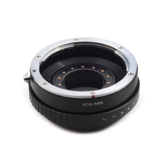 

Pixco Mount Adapter for Canon EF Mount Lenses to Sony NEX NEX F3 (Aperture Adjustable) EOS-NEX, 3N, 6, 5R,