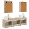 Bathroom Cabinet Set 5 pcs Sonoma Oak Wood Based Material