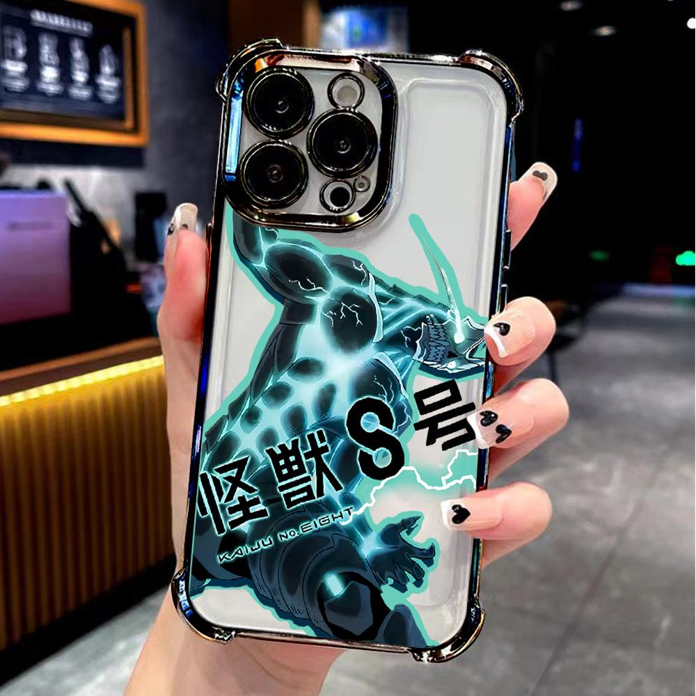 Anime Cool Kaiju No. 8 Plating Phone Case For Xiaomi Redmi A3 14C 13C 12C K50 A1 Note 14 13 12 11 10 9S Pro Plus 4G 5G Anti Fall