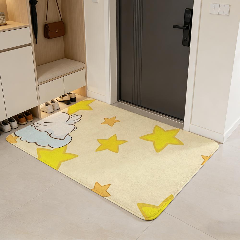 Anime M-MashiMaro Floor Mat Flannel Door Mat Non-Slip Absorbent Washable Indoor Home Rug