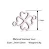 5Pcs/Lot Floral Theme Flower Charms Stainless Steel Sakura/Peach Blossom/Clover Pendants DIY Necklace Bracelets Jewelry Making
