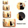 1Pcs Rubber Drying Mat With Orange Black Cat  For Coffee Shop Restaurant Kitchen Carpet Tableware Durable Diatom Mud Table Mat Pet Mat Coffeeware