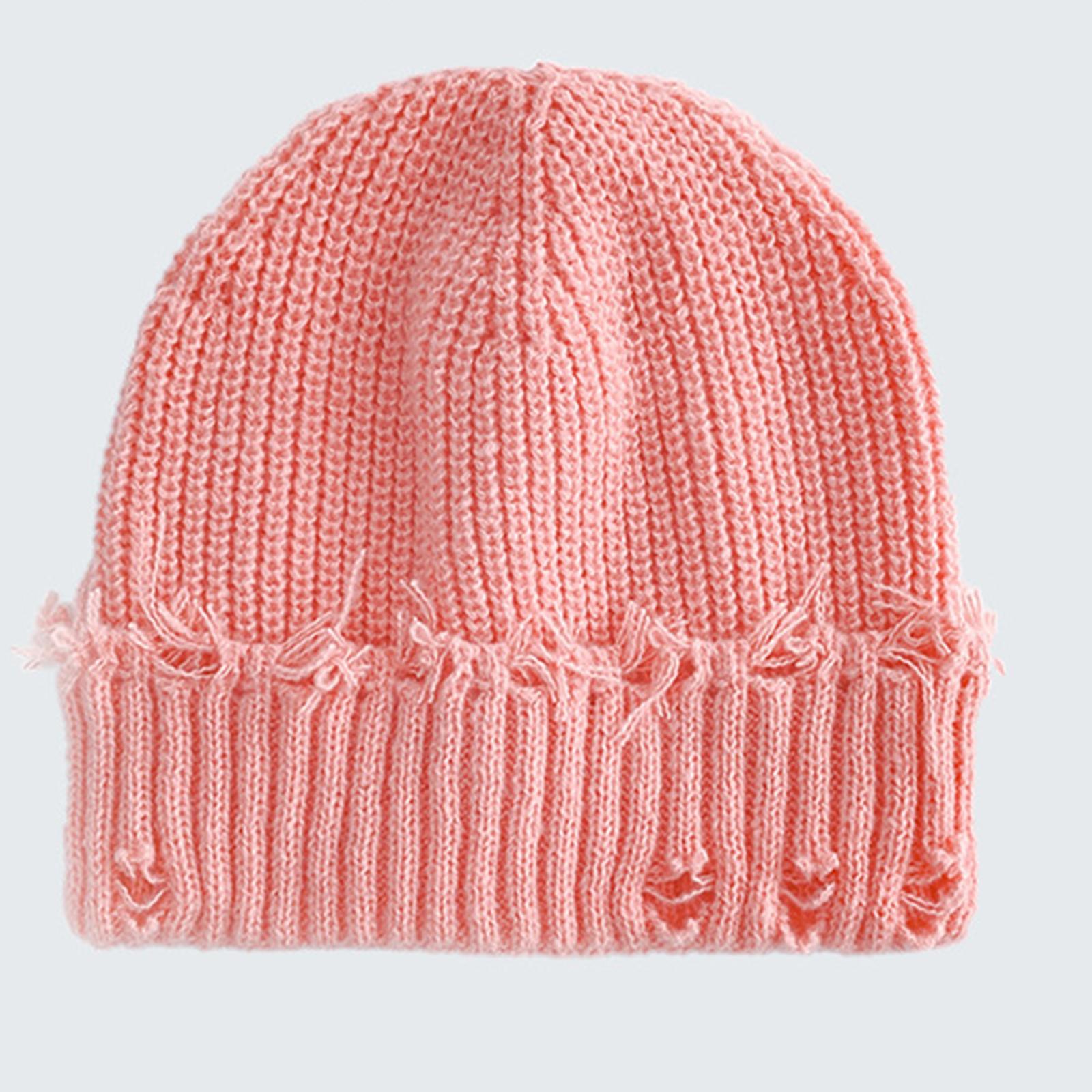 

Ladies Adult Knitted Hat, Woolen Hat, Perforated Hat, Versatile And Eye-catching, Small Face One Size