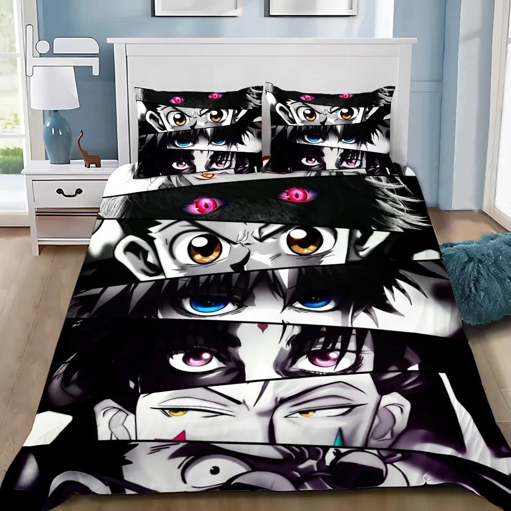 Japan Anime 3D Printing Hunter X Hunte Bedding Set Duvet Cover Pillowcase Single Twin Full Queen King Size For Kids Teens