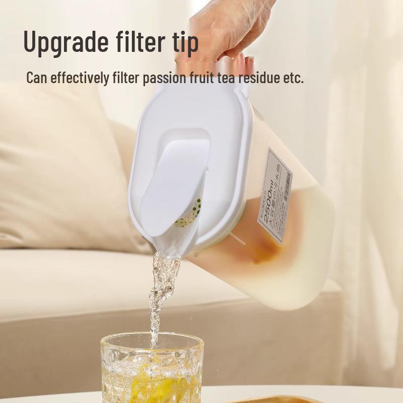 Cold Water Kettle - Large Capacity, High Temperature Resistant, Wide Mouth Refrigerator Pitcher for Summer.