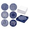 9.6cm Silicone Coasters Set for Various Cups and Mugs Nonslip Printed Pattern Cup Mat Heat Resistant Table Protectors