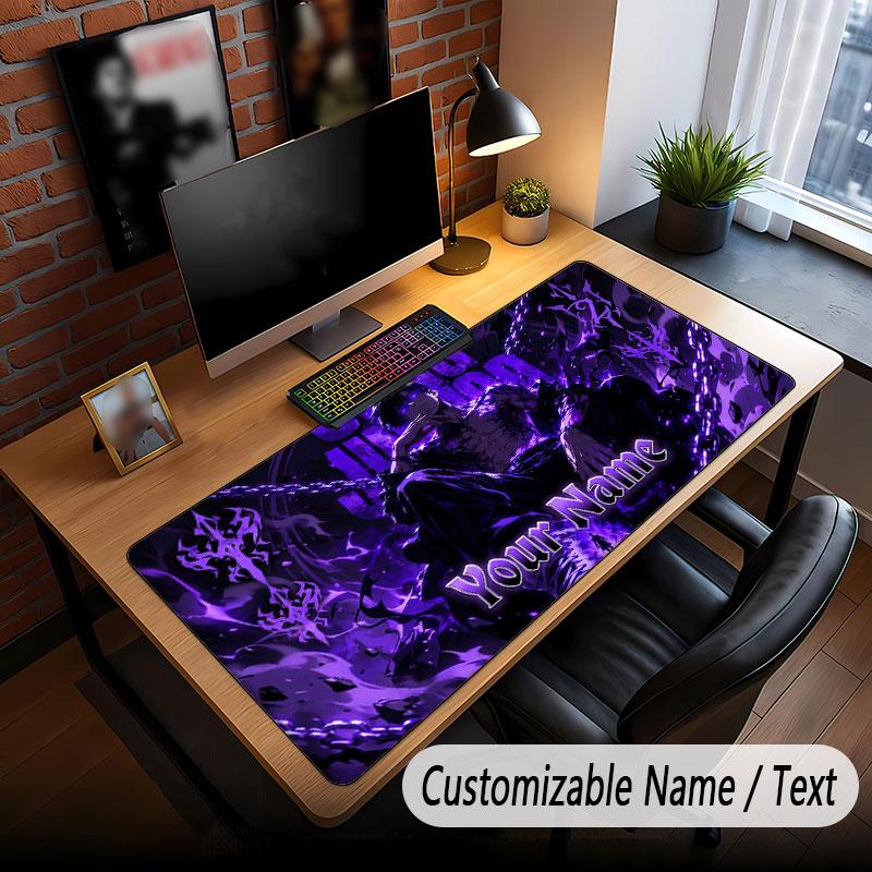 Benutzerdefinierte Namens-Erweiterte Mauspads, Solo Leveling Gaming Schreibtischmatte Für Home Office Desktop-Dekoration