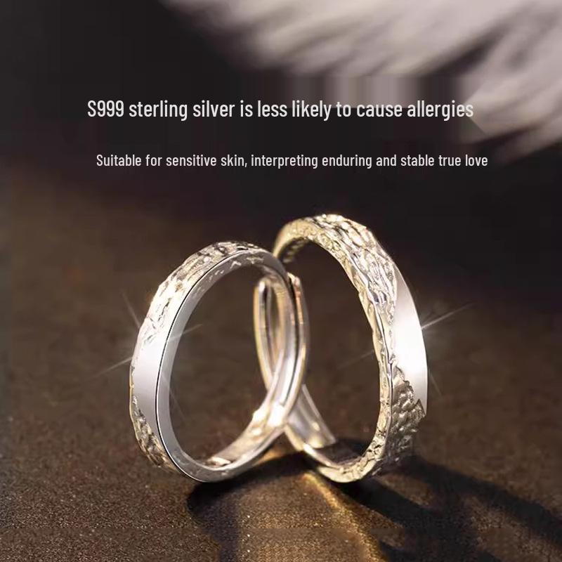 Δαχτυλίδια Υπόσχεσης από Ασήμι Στερλίνα 999 για Ζευγάρια: Μοναδικός Σχεδιασμός Αναμνηστικό Δώρο για Άνδρες και Γυναίκες
