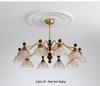 French Mid-Century Walnut Chandelier - Nanyang Style for Living, Dining, or Bedroom