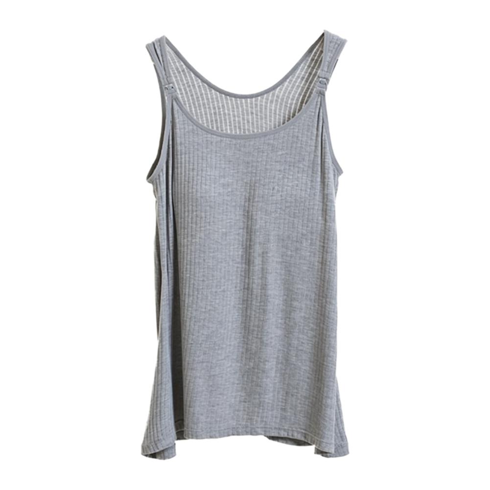 Women s Solid-Color Stretch Camisole Maternity and Nursing Tank Top M