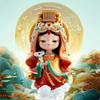 Genuine Fufu Stickers Mazu Series  Indecisive Questions Theme Anime Figure Fashionable Collectible Ornaments Gifts Toy