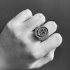 Bague rétro ancre marine marine grande taille pour homme couleur argent punk gothique rock hip hop bague pirate biker accessoires bijoux de créateur