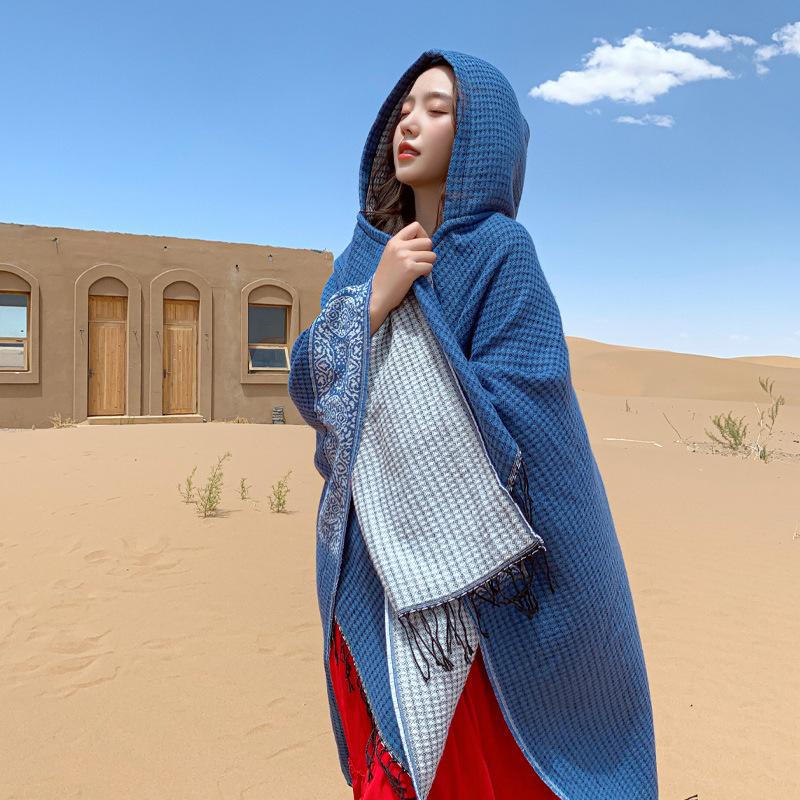 Pele amigável e respirável quente e versátil casa, outono e inverno xale de viagem feminino, capa grossa, cobertor de ar condicionado