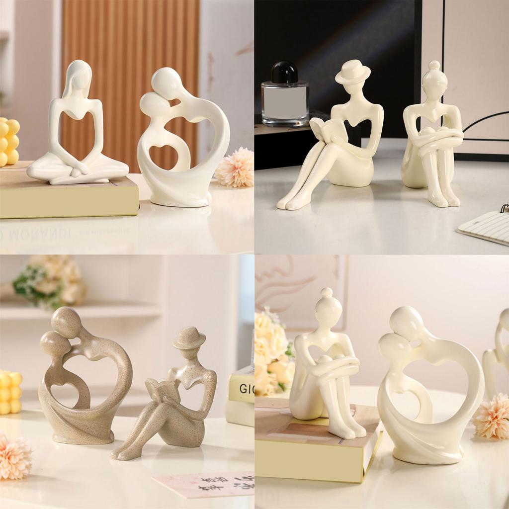 Contemporary Abstract Statue Decorative Resin Art Sculpture For Office Desk Bookshelfs And Modern Interior Designs Accent