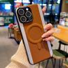 Hit Color Leather Strong Magnetic Case For iPhone 14 15 16 Pro Max Plus Coque Business Metal Camera Protection Shockproof Cover