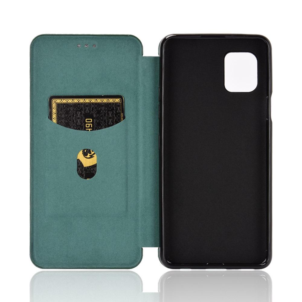 Apple 13Pro Max Leather Flip Case with 12 Card Slots, Carbon Fiber Design, for XSMAX and 8Plus, Simple Business Style