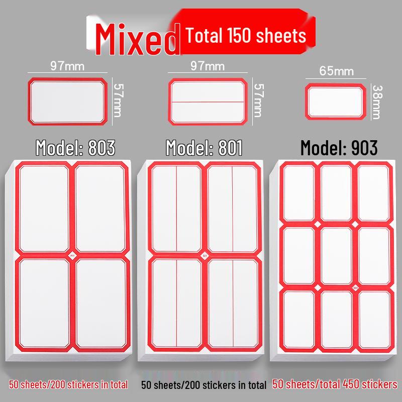 Jumbo Self-Adhesive Rectangular Office Labels - Blank Memo Stickers