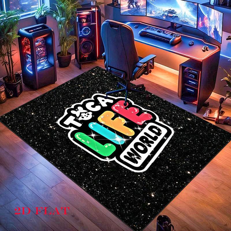 Toca Life World Teppich für Wohnzimmer Schlafzimmer Zuhause Sofadekoration, rutschfeste Bodenmatte für Kinder zum Spielen