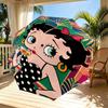Betty Boop Print Automatic Open Close Umbrella, Portable Foldable Umbrella, for Outdoor Commute Camping Trip, Ideal Birthday Gift