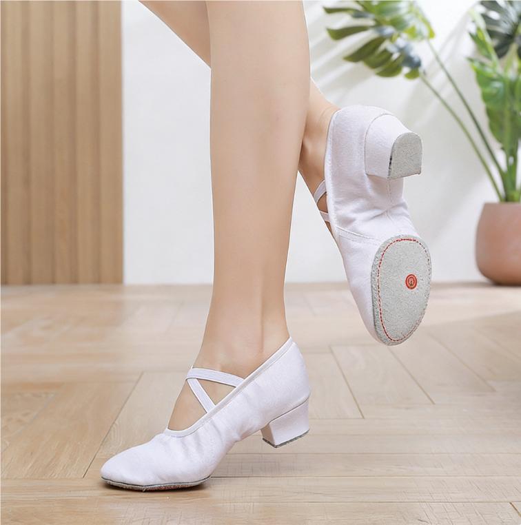 Ballet Dancing Shoes for Women Low Heel Genuine Leather Girls Ballet Jazz Dance Shoes Belly Yoga Teachers's Shoe