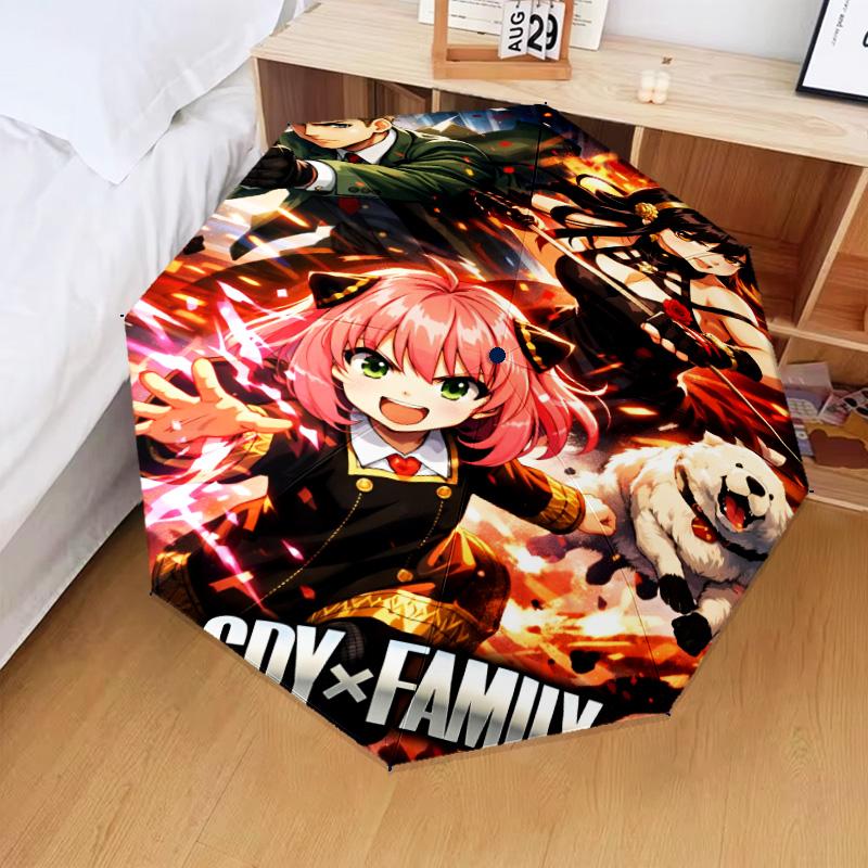 Fantasy Battle Anya Umbrella Folding umbrella, automatic umbrella 8-Frame for Travel, camping Use Gift for Halloween Christmas