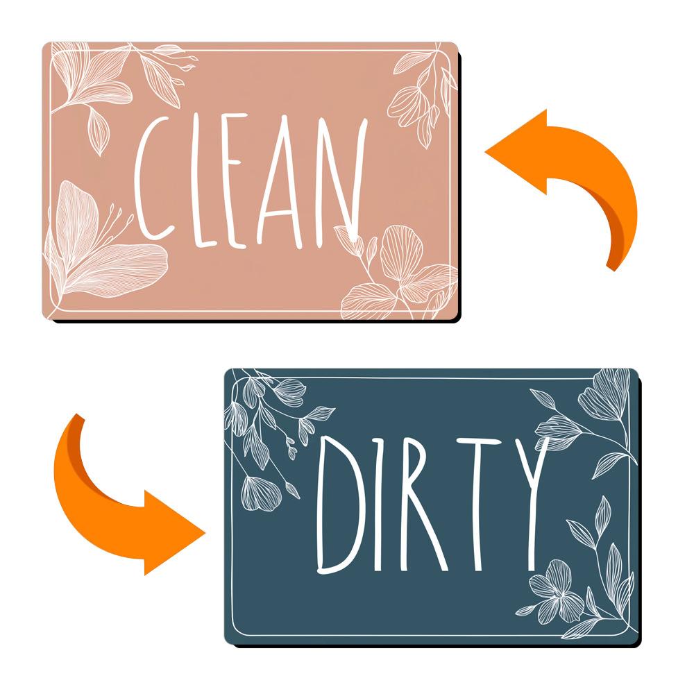Dirty Clean Sign for Dishwasher Easy to Read and Strong Slide for Changing Signs Heavy Duty Magnet with Optional Stickers