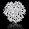 Brooch Pin Diamante Flower Corsage Wedding Dress Decor - 15#