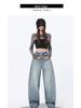 La Chapelle 2025 Women's Loose Wide-Leg Jeans - Summer High Street Style