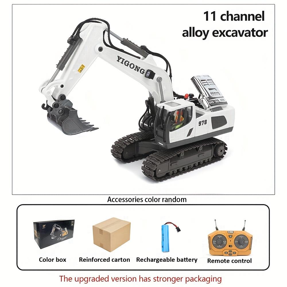 Remote Control Toys Engineering Vehicles,Metal Alloys Can Emit Sound Height Simulation Excavator Children's Toys Christmas Halloween Thanksgiving Gift