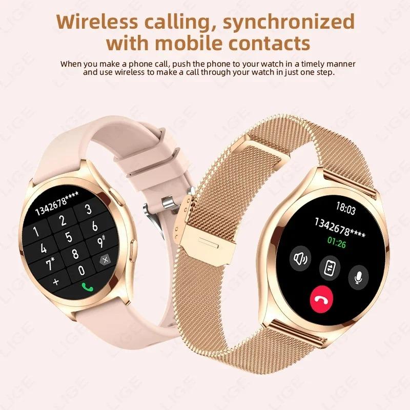 2026 NewSmart Watch Woman AMOLED HDScreen Custom Dial Fashion Ladies Smartwatch Always Show Time Bluetooth Call Wristwatch