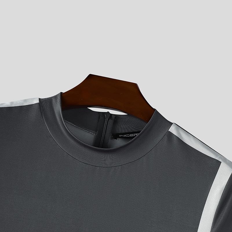 Pijamale cu mânecă scurtă pentru bărbați, cu cusături, mulate, salopete, body-uri, lenjerie de corp