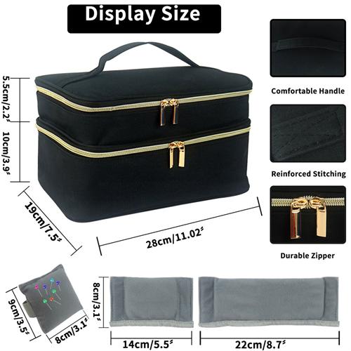 Double Layer Sewing Kit Supplies Storage Organizer for Needles Scissors Measuring Tape Thread ToolsSewing Accessories Organizer