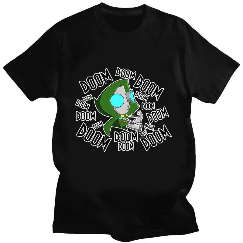 Invader Zim Graphic Tshirt Kawaii Zim Image Men Women Retro Shir Fashion Tee Cute Print Cartoon T Shirt Creativity Shortsleev