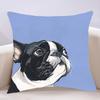 French Bulldog Funny Cartoon Pillow Case Throw Pillow Cover Nordic Vintage Style Cushion Home Living Room Sofa Couch Seat Decor