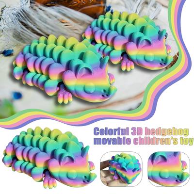 3D Printed Colorful Hedgehog Model Children's Toy Gift