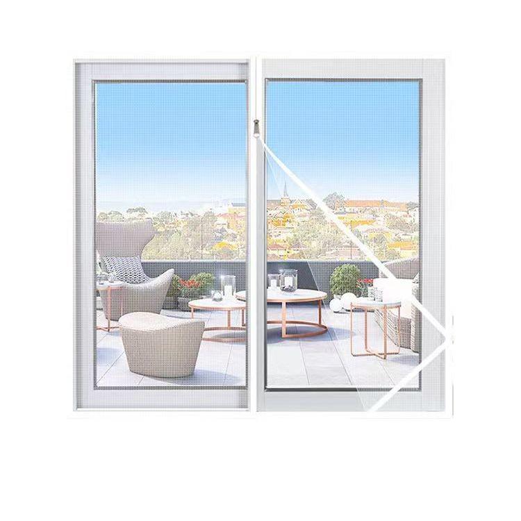 Self-Adhesive Black Mesh Window Screen with Zippered Nano PP and Velcro Edging for Easy Mosquito Protection