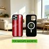 Burgundy White Stripe Pattern  Phone Case For iPhone17,16,15,14,13,12,11 Plus,Pro Magnetic with Magsafe Wireless Charging