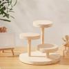 Wood Disc Display Rack Art 3 Tier Stand ThreeTier Jewelry for Showcase, Product